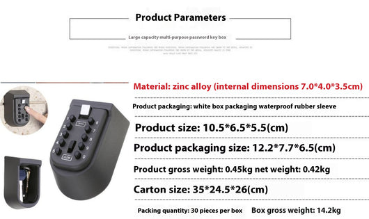 Caja de Seguridad Metálica con Contraseña - Almacenamiento Impermeable para Exteriores - Image 40