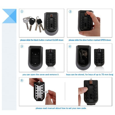 Caja de Seguridad Metálica con Contraseña - Almacenamiento Impermeable para Exteriores - Image 41