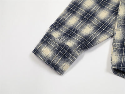 Camisa Cuadriculada Holgada de Manga Larga para Hombre - Image 21