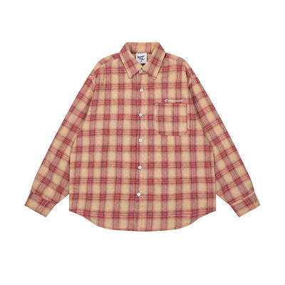 Camisa Cuadriculada Holgada de Manga Larga para Hombre - Image 22