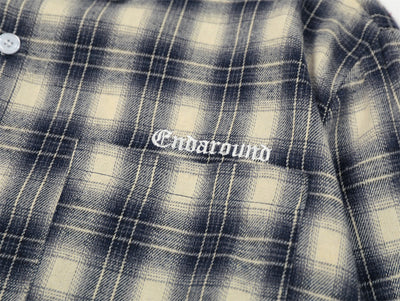 Camisa Cuadriculada Holgada de Manga Larga para Hombre - Image 26