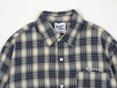 Camisa Cuadriculada Holgada de Manga Larga para Hombre - Image 31