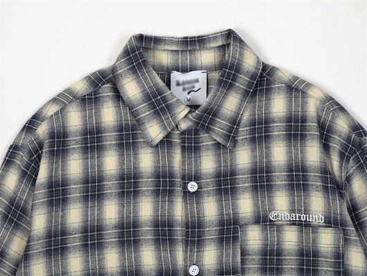 Camisa Cuadriculada Holgada de Manga Larga para Hombre - Image 31