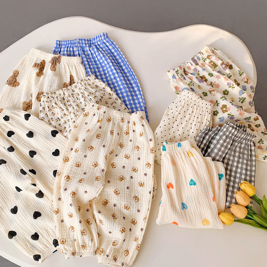 Pantalones Infantiles Anti-mosquitos Estilo Coreano en Algodón Ligero - Image 38