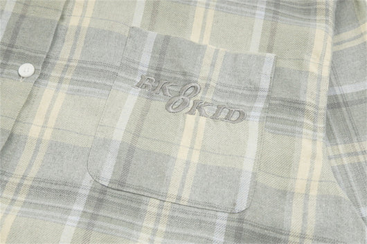 Camisa Cuadros Suelta de Manga Larga Unisex - Image 34