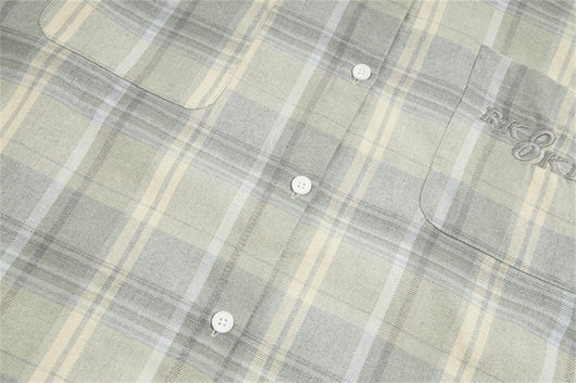 Camisa Cuadros Suelta de Manga Larga Unisex - Image 36