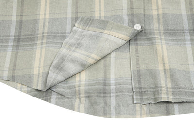 Camisa Cuadros Suelta de Manga Larga Unisex - Image 45