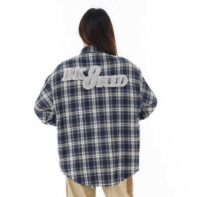 Camisa Cuadros Suelta de Manga Larga Unisex - Image 50