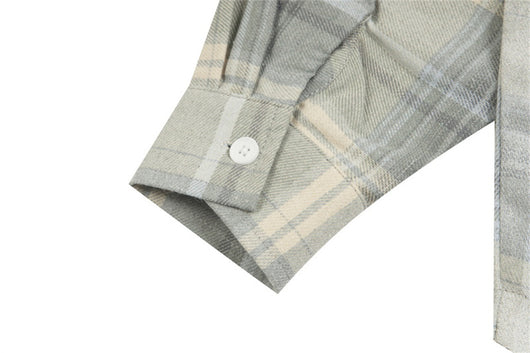 Camisa Cuadros Suelta de Manga Larga Unisex - Image 52