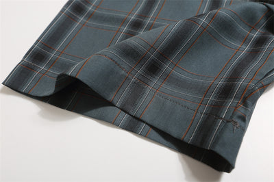Camisa Cuadriculada Suelta Manga Corta para Hombre - Image 22