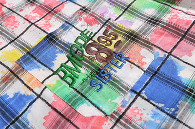 Camisa Manga Corta Tie Dye Cuadros para Hombre - Image 23