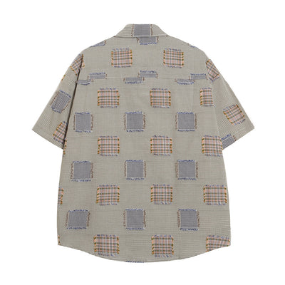 Camisa de Cuadros con Parches Desgastados para Hombre - Image 21