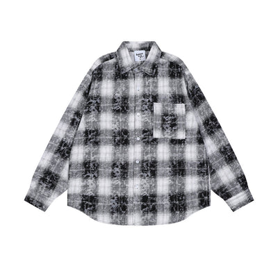Camisa Cuadriculada Holgada de Manga Larga para Hombre - Image 29