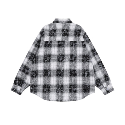 Camisa Cuadriculada Holgada de Manga Larga para Hombre - Image 31