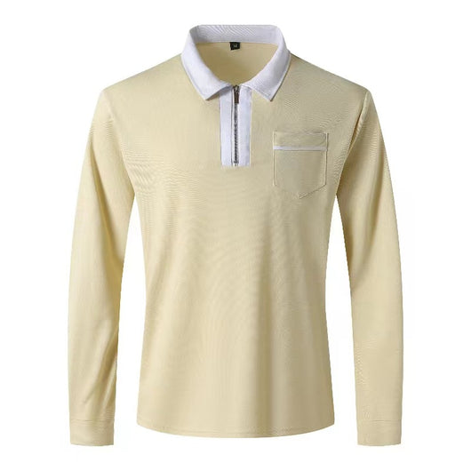 Polo Deportivo Hombre Otoño Cierre de Cremallera Cuello Solapa Algodón - Image 37
