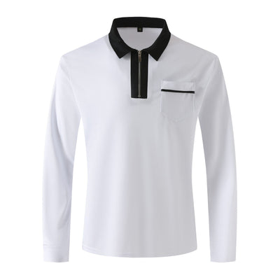 Polo Deportivo Hombre Otoño Cierre de Cremallera Cuello Solapa Algodón - Image 44