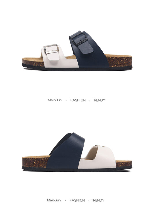 Sandalias de Corcho Planas a Juego para Parejas - Estilo Ins Verano Playa Talla Grande - Image 11