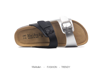 Sandalias de Corcho Planas a Juego para Parejas - Estilo Ins Verano Playa Talla Grande - Image 13