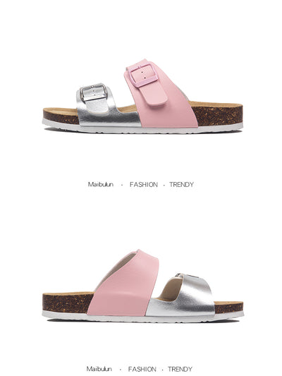 Sandalias de Corcho Planas a Juego para Parejas - Estilo Ins Verano Playa Talla Grande - Image 23
