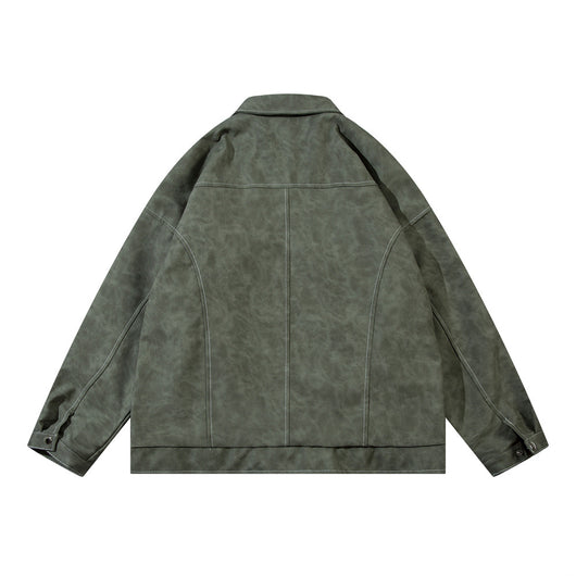 Chaqueta de Cuero PU Punk Desgastada para Hombre - Image 26