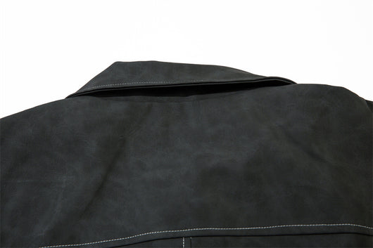 Chaqueta de Cuero PU Punk Desgastada para Hombre - Image 27