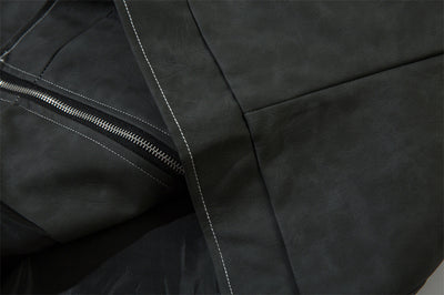 Chaqueta de Cuero PU Punk Desgastada para Hombre - Image 39