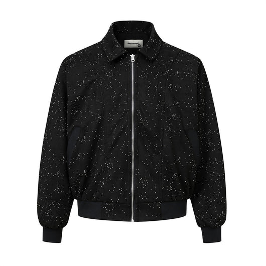 Chaqueta de Trabajo Estrellado con Costuras Reforzadas y Detalles Perforados - Image 26