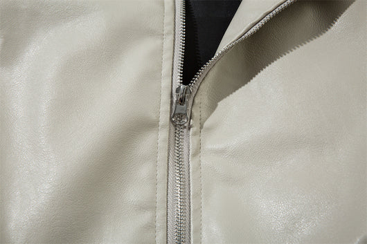 Chaqueta de Cuero PU Estilo Europeo Americano con Estampado Automotriz - Image 25