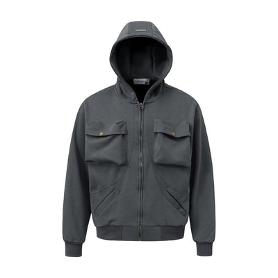 Suéter Hoodie Oversized para Hombre con Bolsillos de Diseño Dimensional - Image 33