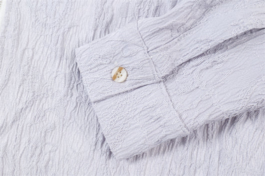 Camisa de Manga Larga con Textura Plisada - Image 28