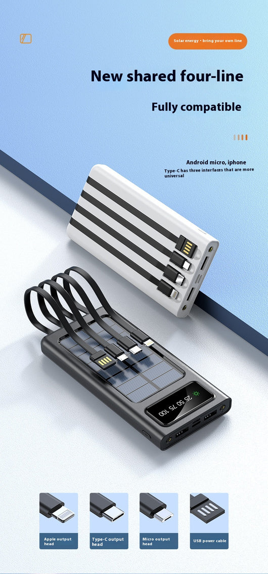 Batería Solar Portátil de 4 Cables para Teléfonos Móviles - Image 28