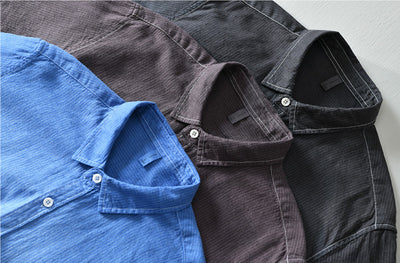 Camisa Casual de Rayas Transpirable para Hombre - Image 23