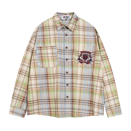 Camisa Polo Casual con Bolsillo Bordado y Cuadros - Image 20