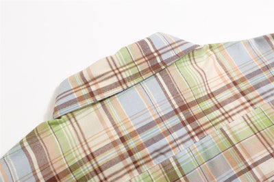 Camisa Polo Casual con Bolsillo Bordado y Cuadros - Image 24