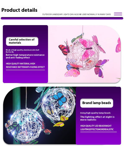 Lámpara Solar Colgante Decorativa con Mariposas Iluminadas - Image 22