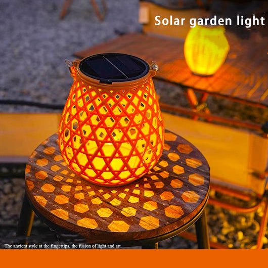 Luces Solares Decorativas Tejidas en Bambú - Image 22