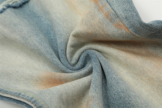 Jeans Rotos con Teñido Tie-Dye Estilo Americano para Hombre - Image 7