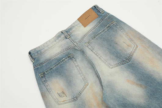 Jeans Rotos con Teñido Tie-Dye Estilo Americano para Hombre - Image 8