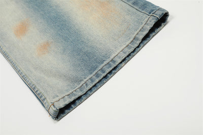 Jeans Rotos con Teñido Tie-Dye Estilo Americano para Hombre - Image 14