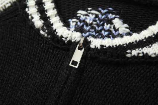 Suéter Cuello Redondo Manga Larga con Contraste de Colores - Image 30