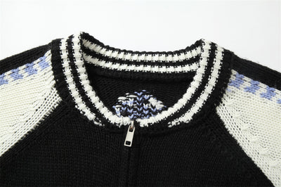 Suéter Cuello Redondo Manga Larga con Contraste de Colores - Image 32