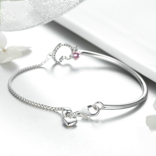 Pulsera de Plata Esterlina 925 con Corazón para Mujer - Image 6