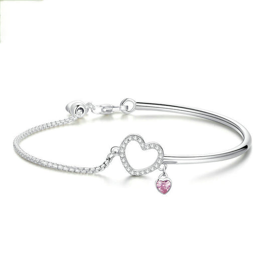 Pulsera de Plata Esterlina 925 con Corazón para Mujer - Image 9