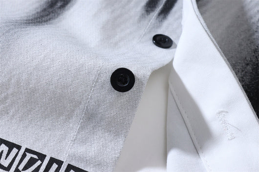 Camisa Manga Larga con Estampado de Solapa Suelta para Hombre - Image 20