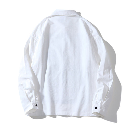 Camisa Manga Larga con Estampado de Solapa Suelta para Hombre - Image 22
