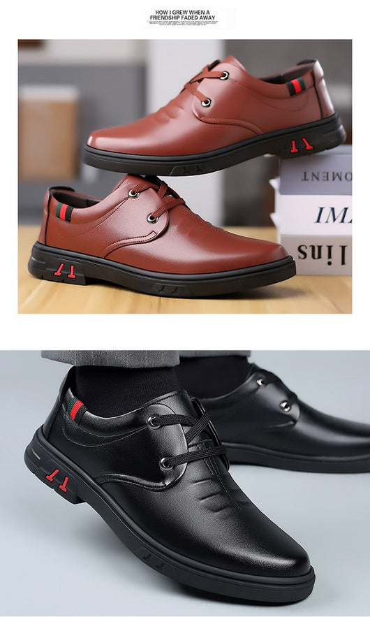 Zapatos Casuales de Cuero Suave con Punta Redonda - Image 22