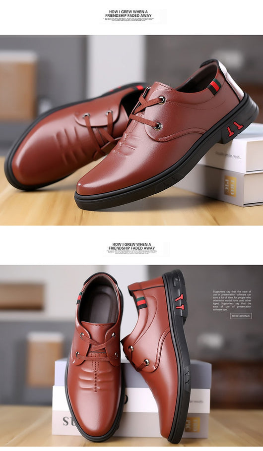 Zapatos Casuales de Cuero Suave con Punta Redonda - Image 24
