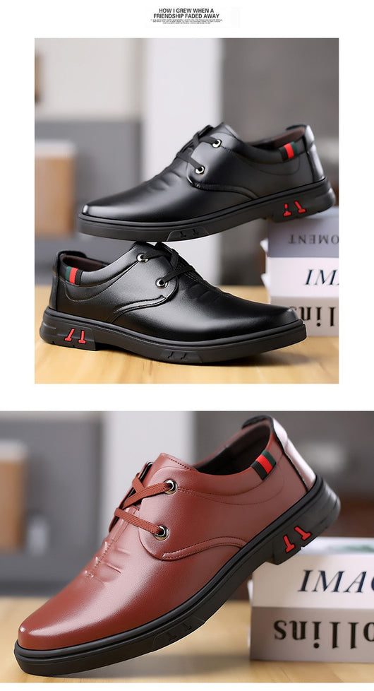 Zapatos Casuales de Cuero Suave con Punta Redonda - Image 32