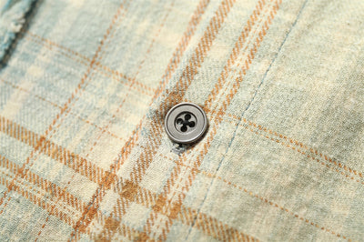 Camisa de Manga Larga Tie-Dye Cuadros Degradado para Hombre - Image 21