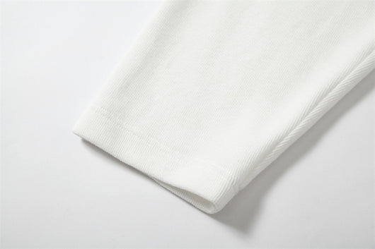 Playera Suelta con Diseño de Cuentas Abstractas y Solapas para Hombre - Image 26